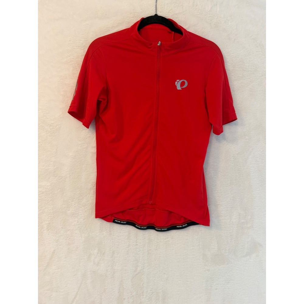 Pearl Izumi Cycling Jersey Mens Medium Red Short Sleeve Full Zip Bike Top